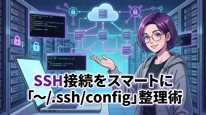 サーバー接続のタイピングを激減させる。「~/.ssh/config」の整理術と現場の運用パターン