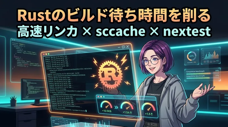 Rustのビルド待ち時間を削る実践レシピ。高速リンカとsccache、cargo-nextestで開発サイクルを加速させる