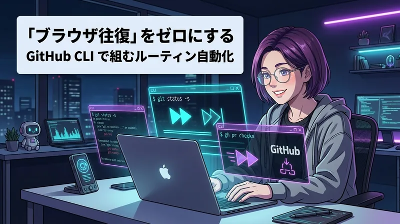 ブラウザの往復をゼロにする。GitHub CLI（gh）のエイリアスと拡張で組む毎日のルーティン自動化