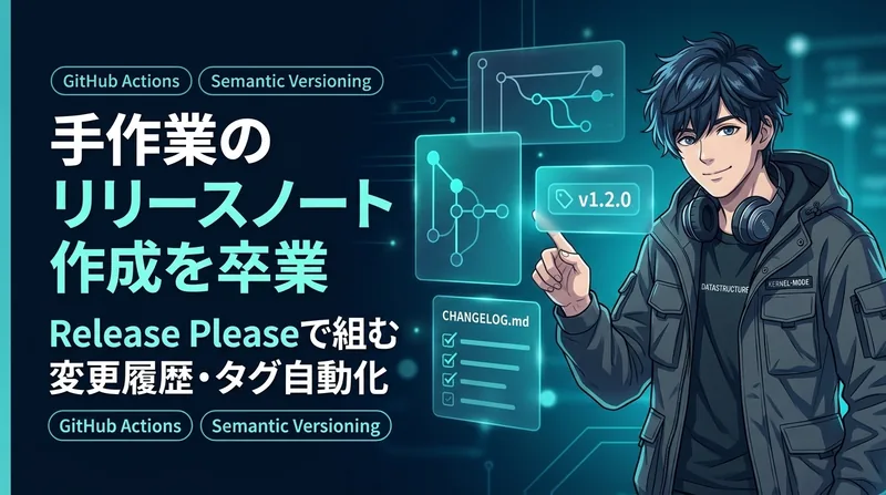 手作業のリリースノート作成を卒業する。GitHub ActionsとRelease Pleaseで組む変更履歴・タグ自動化レシピ