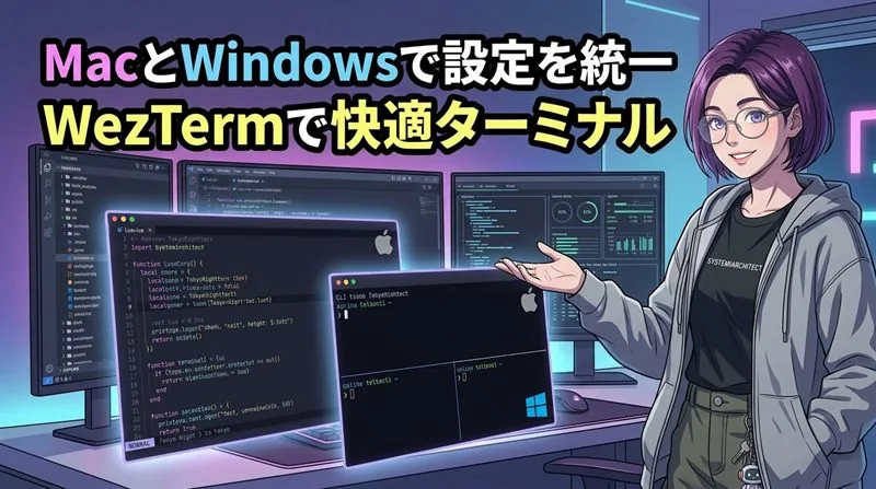 MacとWindowsでターミナル設定を完全統一。WezTermで構築するクロスプラットフォーム環境の実践レシピ
