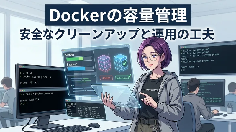 Docker開発でのディスク肥大化を防ぐ。安全なクリーンアップ手順と運用の工夫