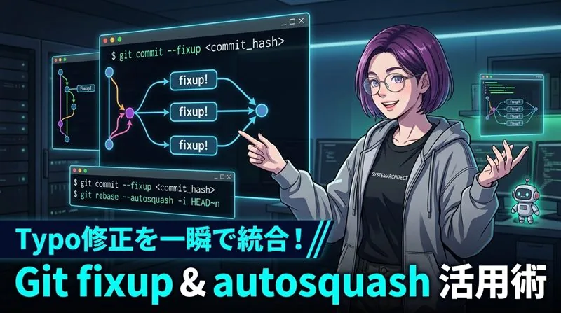 タイポ修正でコミット履歴を汚さない！Gitの「fixup」と「autosquash」でスマートに履歴を整える実践技