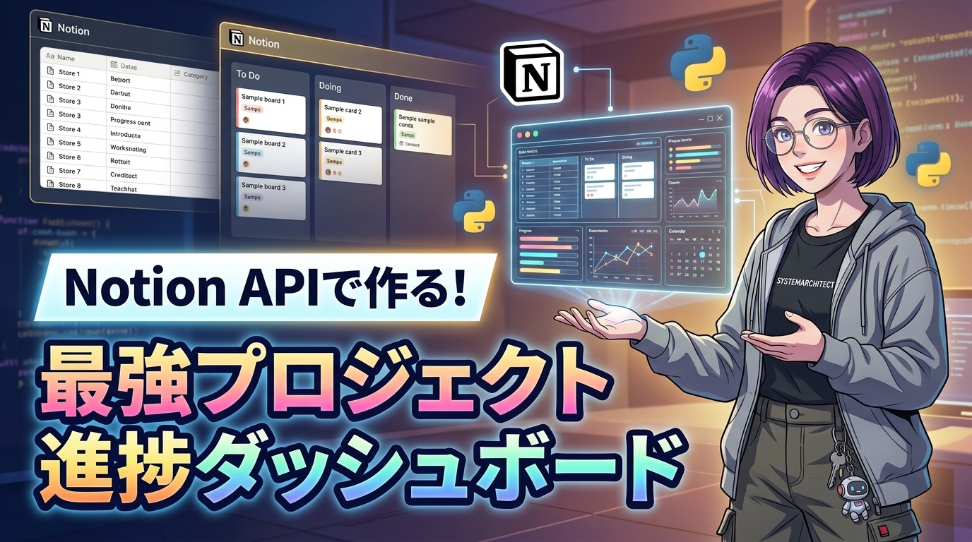 Notion APIで作る！自分だけの最強プロジェクト進捗ダッシュボード
