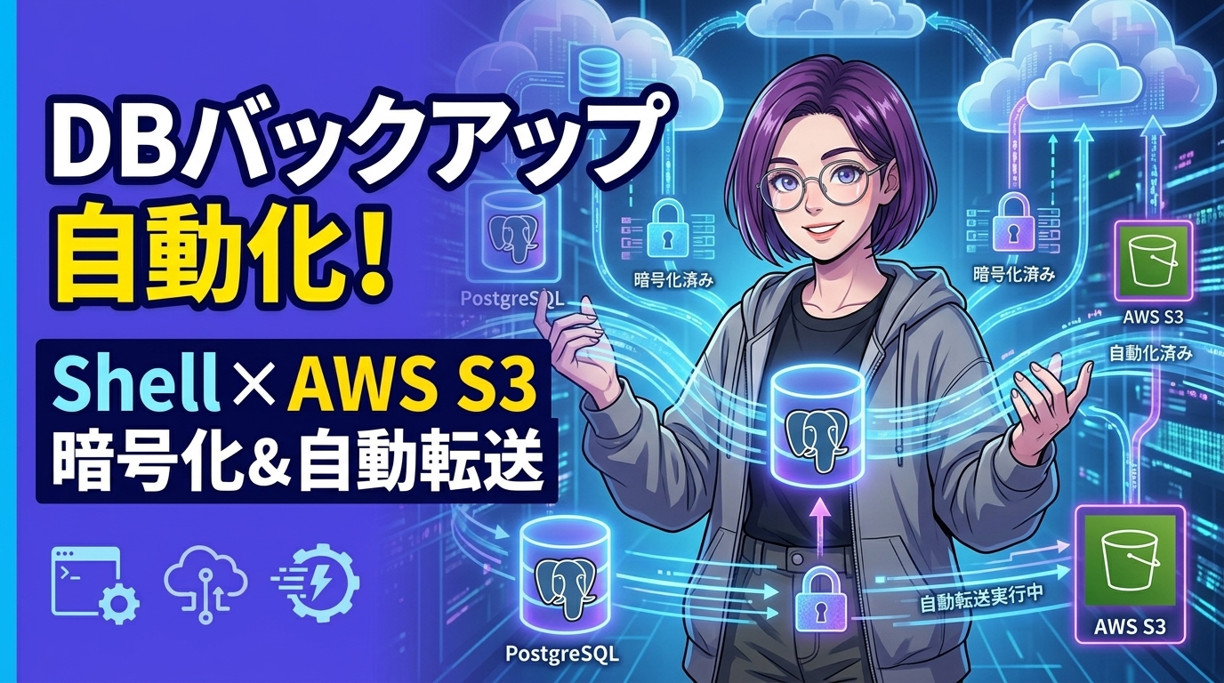 【Shell×AWS S3】PostgreSQLのダンプから暗号化・S3自動転送までをこなす最強バックアップスクリプト