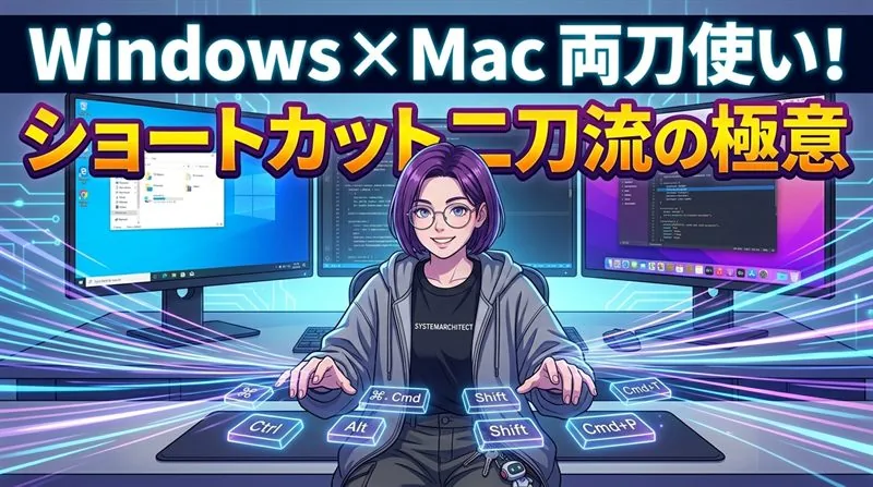 MacとWindowsを行き来する日常。脳の切り替えコストをゼロにする「ショートカット二刀流」の極意
